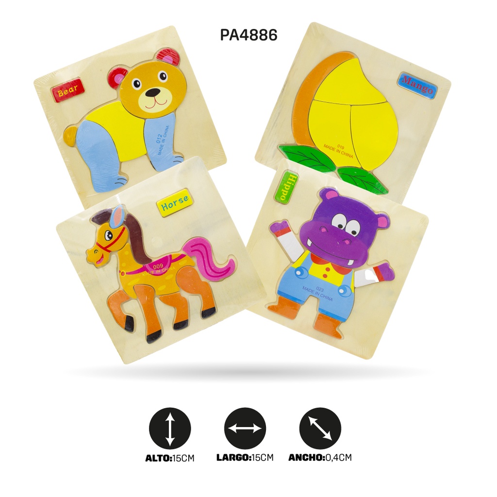 ROMPECABEZA SURTIDO 15CM X 15CM [PAC2306]