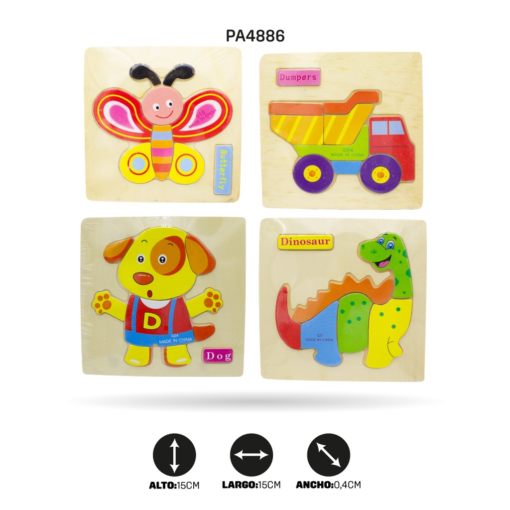 ROMPECABEZA SURTIDO 15CM X 15CM [PAC2306]