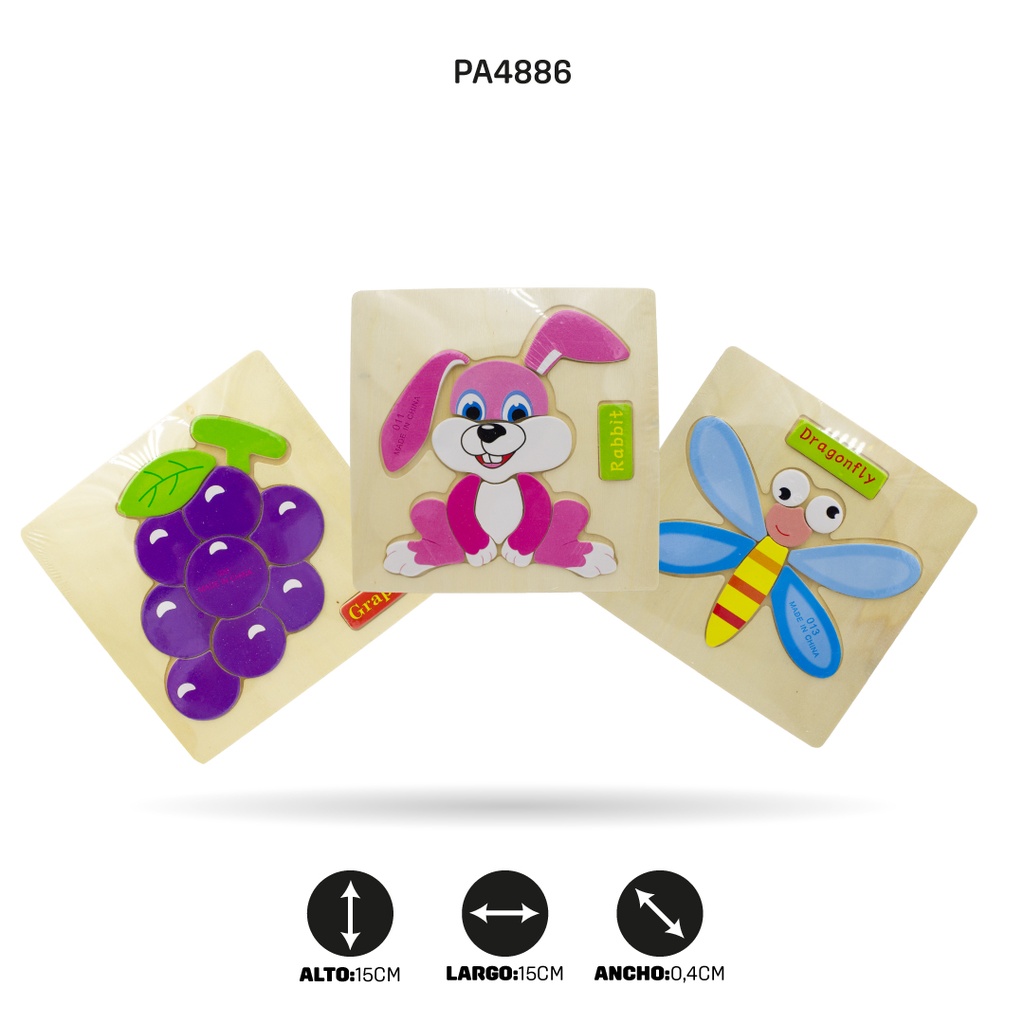 ROMPECABEZA SURTIDO 15CM X 15CM [PAC2306]