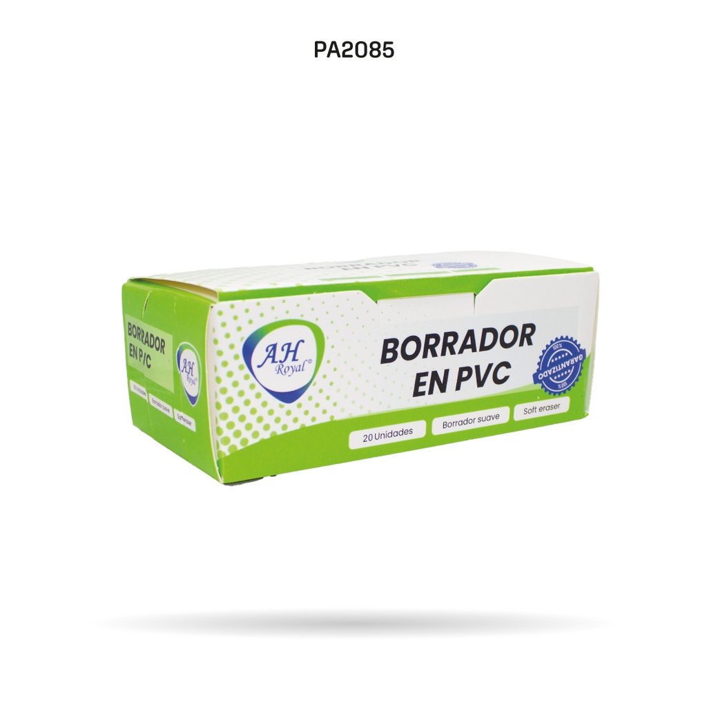 BORRADOR AH ROYAL  PVC BLANCO MEDIANO X 2O UND