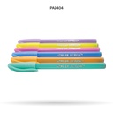 BOLÍGRAFO TRIANGULAR LINEA GEL COLORES PASTEL TINTA NEGRA