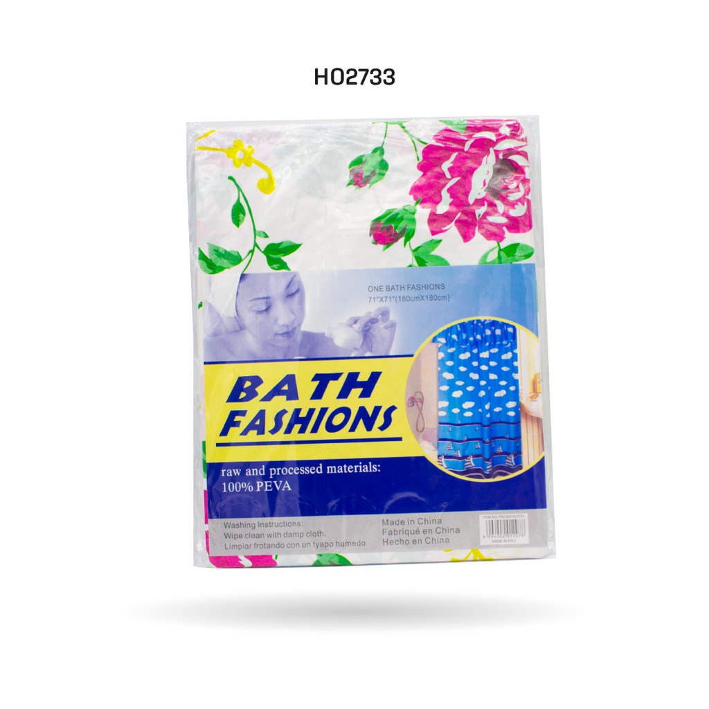 CORTINA DE BAÑO ESTAMPADA [PAC50019-2733-PAC50020-2733]