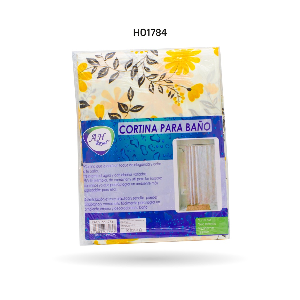 CORTINA DE BAÑO DE TELA [PAC2156-1784]