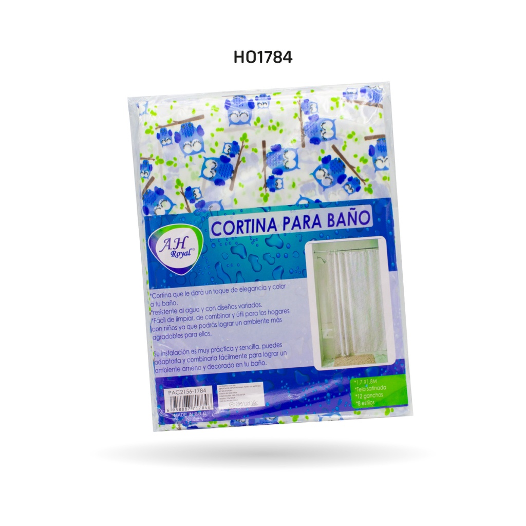 CORTINA DE BAÑO DE TELA [PAC2156-1784]