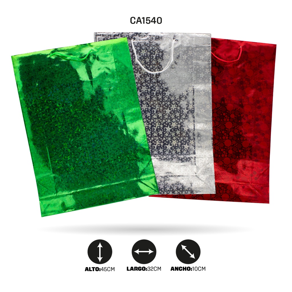 BOLSA DE REGALO HOLOGRAMADA XXL [PAC20649-1540]