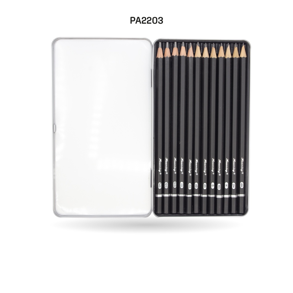 SET DE LAPICES PARA DIBUJO X12 CAJA METALICA [PAC4216 - HM-81451]