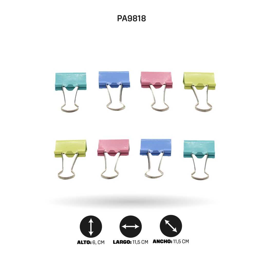 GANCHO LOTERO COLORES PASTELES DISPLEY X 24 UND 41MM [PAC3264]