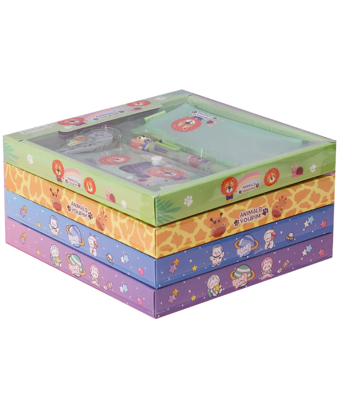 CARTUCHERA CON SET GEOMETRICO LAPICERO Y CORREPTORHJ-9935 [PAC3156]