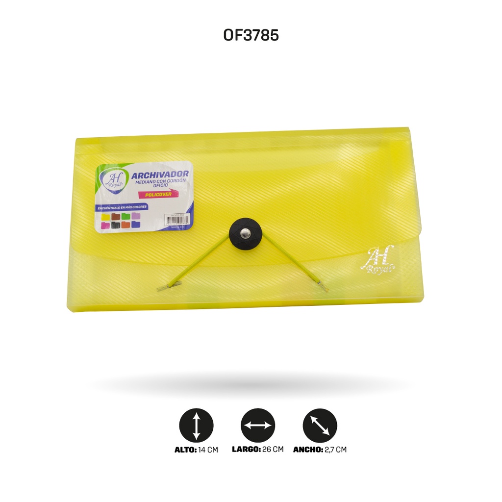 ARCHIVADOR AH ROYAL CORDON 13 BOLSILLOS MEDIO OFICIO   [PAC90514-PAC70200-3785]
