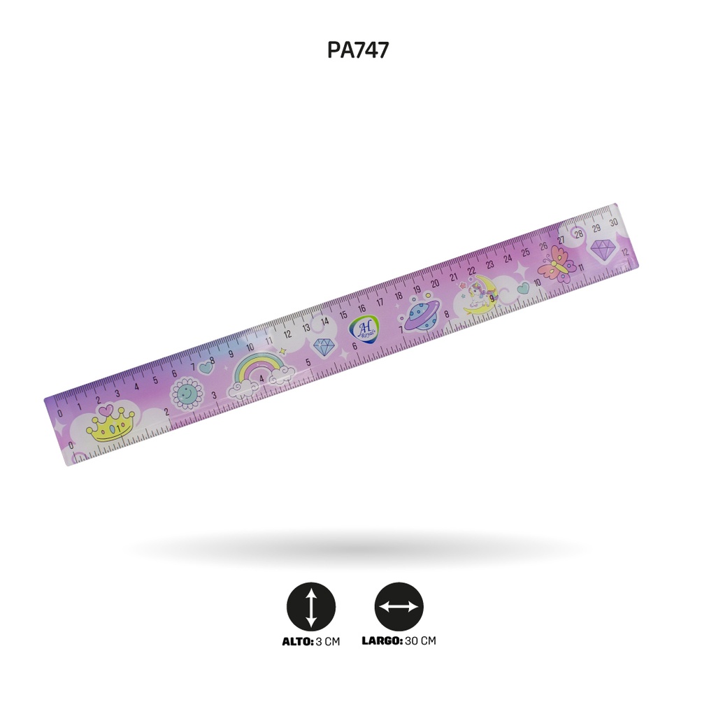 REGLA ESTAMPADA 30CM FINA[PAC3269]