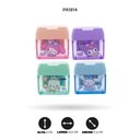 SACAPUNTAS DOBLE CUADRADO ESTAMPADO PASTELX 12 und 616 [PAC4860]