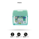 SACAPUNTAS DOBLE CUADRADO ESTAMPADO PASTELX 12 und 616 [PAC4860]