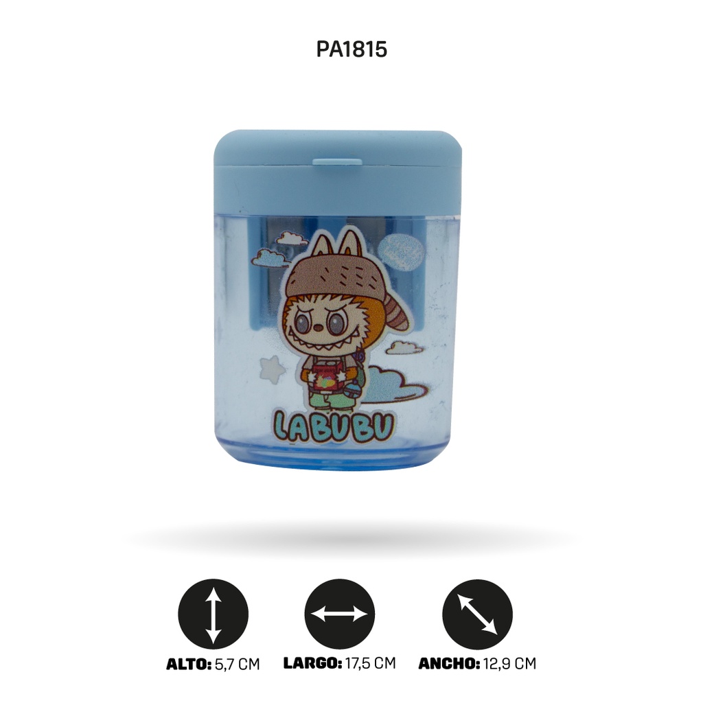 SACAPUNTAS BARRIL DOBLE ESTAMPADO X12 UND 615 [PAC4861]