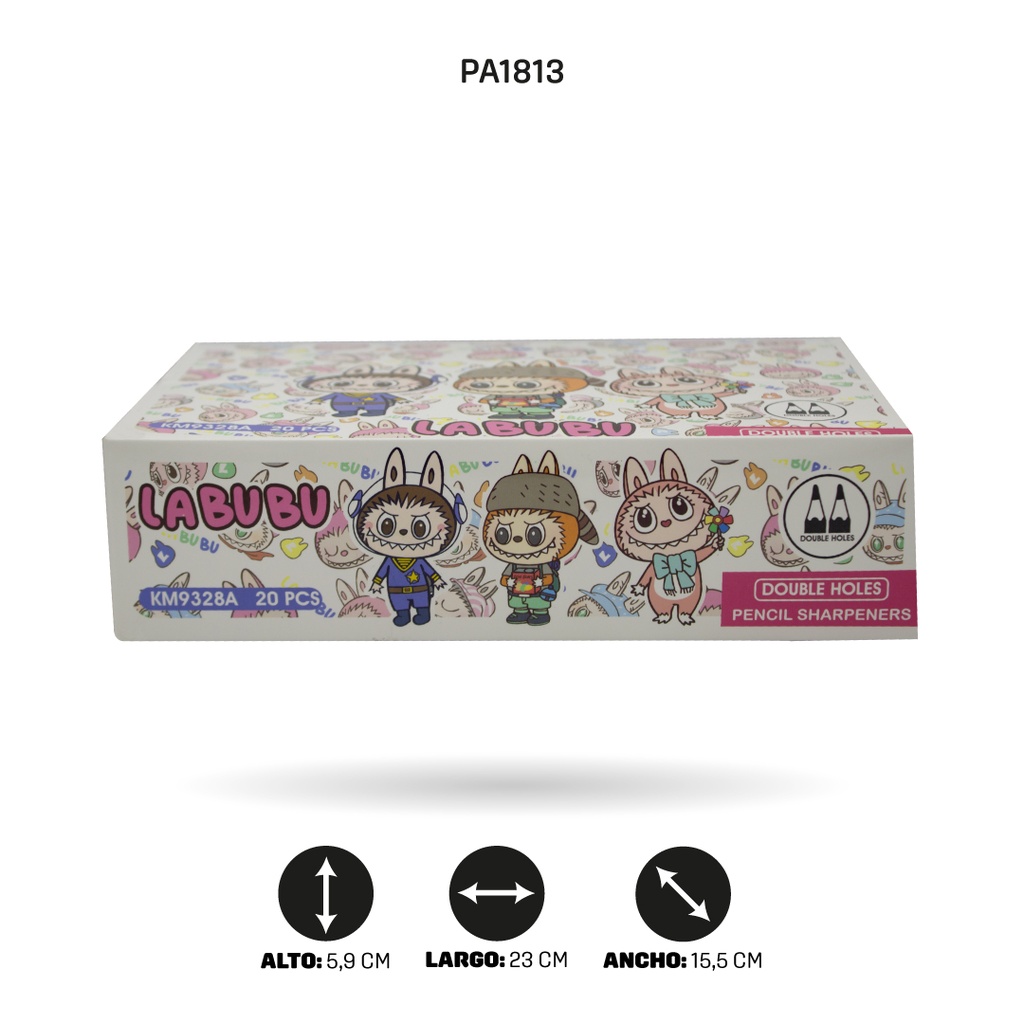 SACAPUNTAS DOBLE ESTAMPADA BOX 20UND KM9328A [PAC4859]