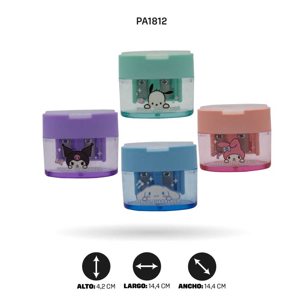 SACAPUNTAS PASTEL DOBLE X12 UND 602 [PAC4858]