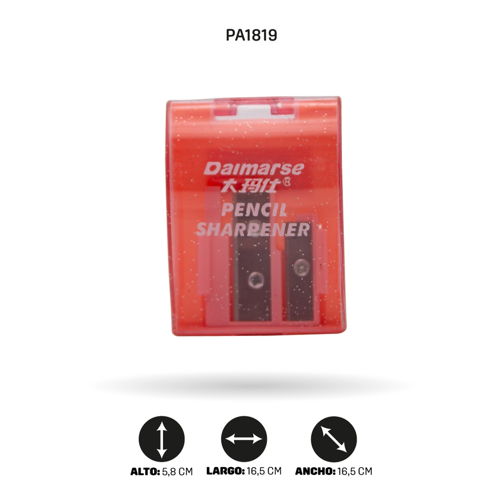 SACAPUNTAS DOBLE PASTEL CUADRADO BOX 24undDMS-183 [PAC4865]