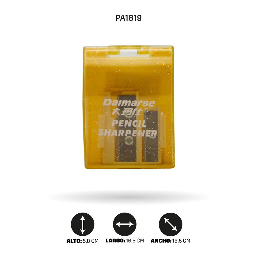 SACAPUNTAS DOBLE PASTEL CUADRADO BOX 24undDMS-183 [PAC4865]