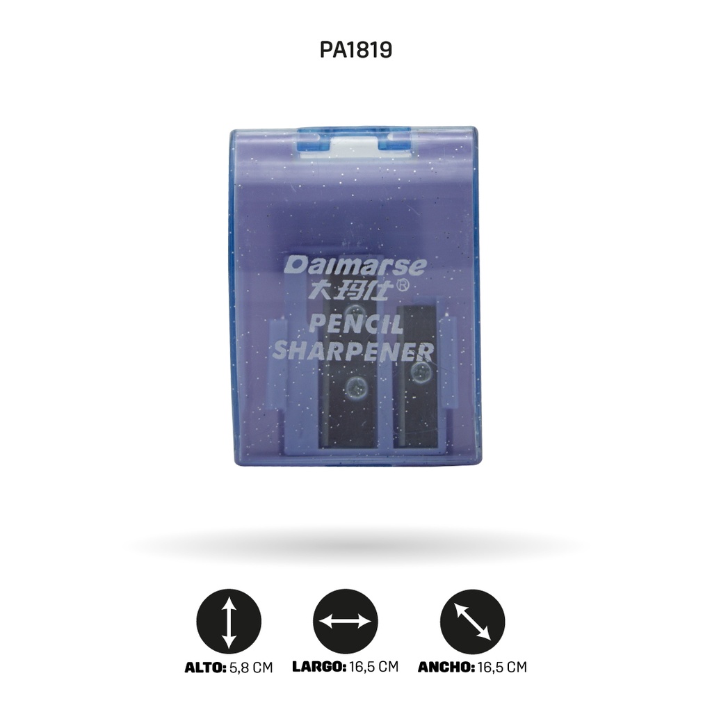 SACAPUNTAS DOBLE PASTEL CUADRADO BOX 24undDMS-183 [PAC4865]