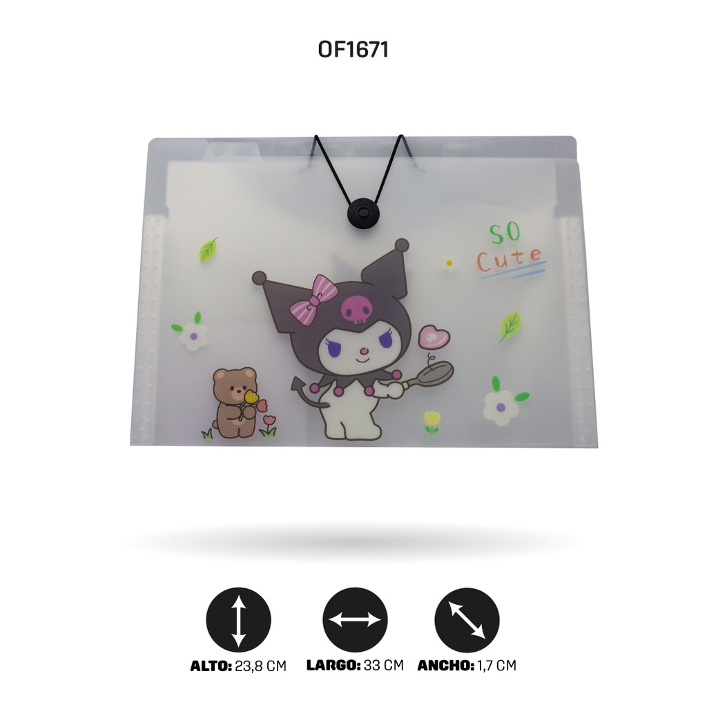 ARCHIVADOR 8 BOLSILLOS  A4 ESTAMPADO 4 MOTIVOS  [PAC4527]