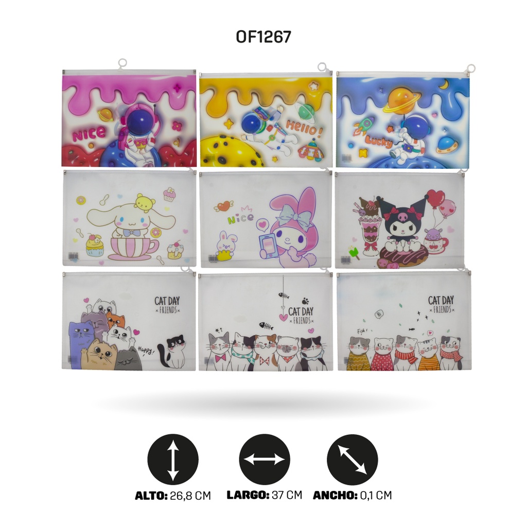 CARPETA CIERRE HERMETICO OFICIO 7 MOTIVOS FC-1015 [PAC4515]