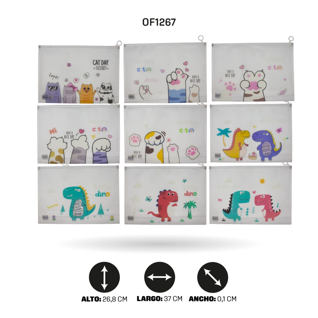 CARPETA CIERRE HERMETICO OFICIO 7 MOTIVOS FC-1015 [PAC4515]