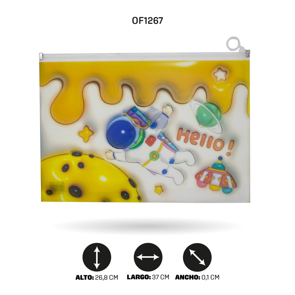 CARPETA CIERRE HERMETICO OFICIO 7 MOTIVOS FC-1015 [PAC4515]