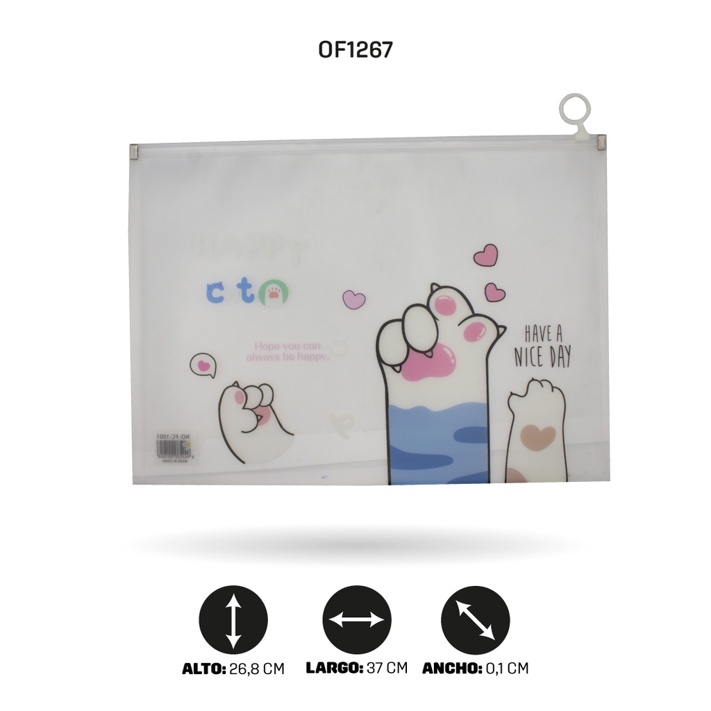 CARPETA CIERRE HERMETICO OFICIO 7 MOTIVOS FC-1015 [PAC4515]