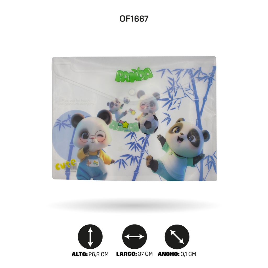 CARPETA BOTON A4 ESTAMPADA  4 MOTIVOS DISPLAY X 12 [PAC4522]