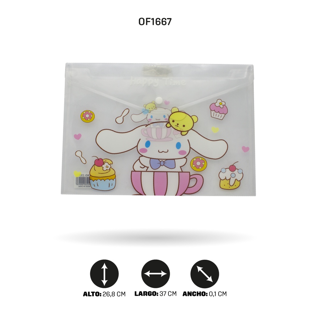 CARPETA BOTON A4 ESTAMPADA  4 MOTIVOS DISPLAY X 12 [PAC4522]