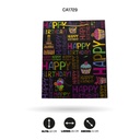 BOLSA REGALO 3D HAPPY BIRTHDAY 26x32x10cm 210grs YM-1728-M [PAC5159]