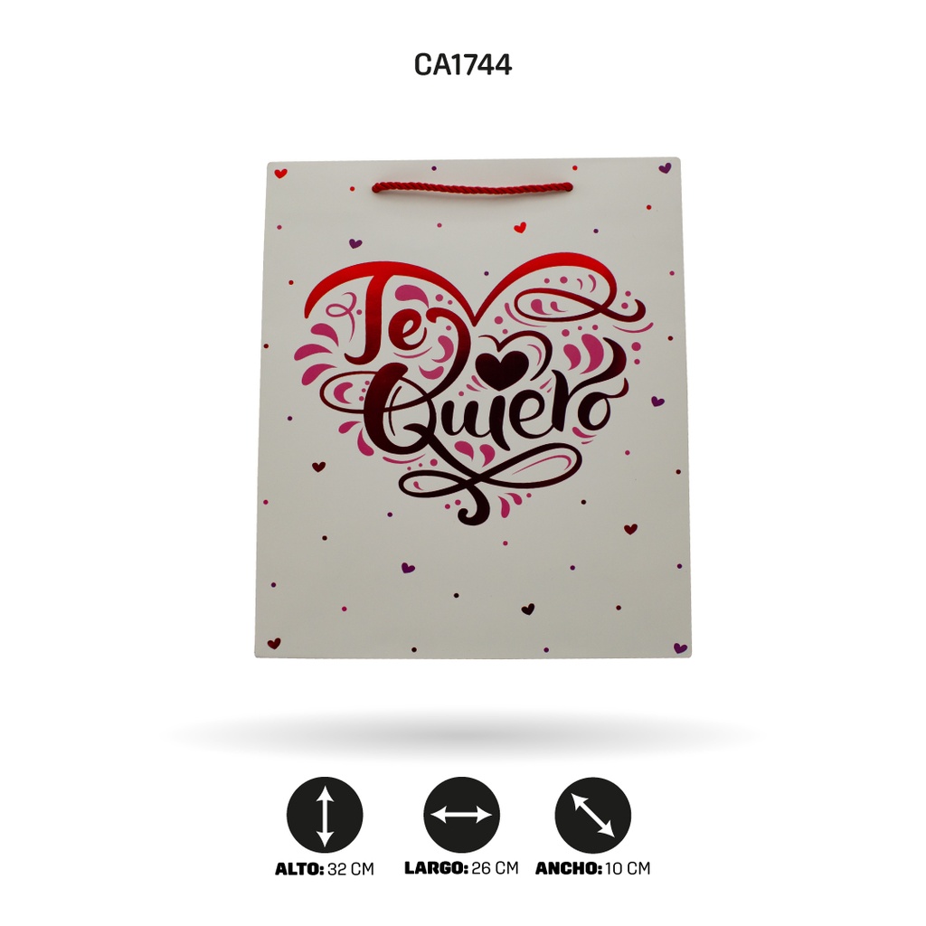 BOLSA REGALO 3D FELIZ DIA 4 MOTIVOS YM-2005-M 26x32x10 210grs[PAC5157]