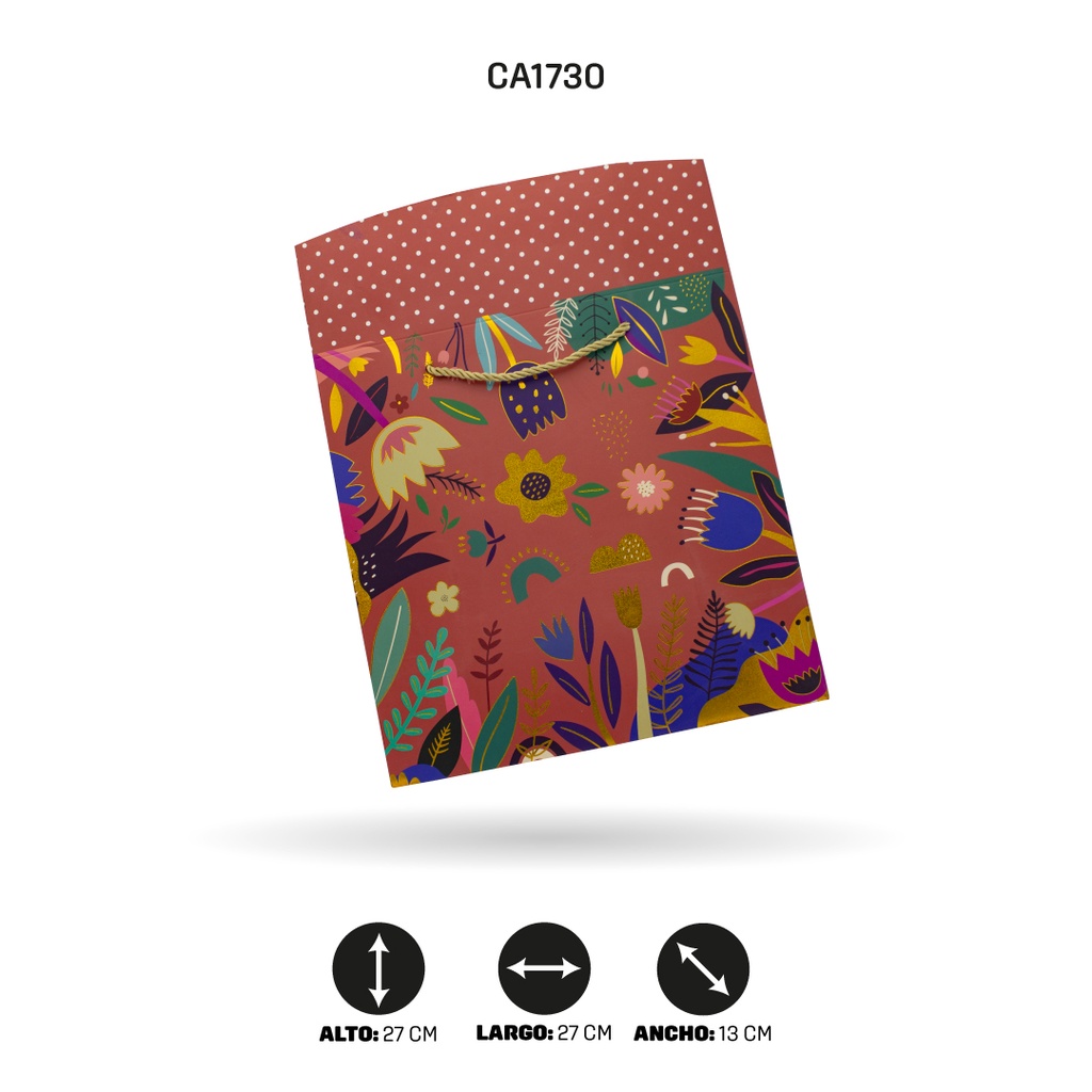 BOLSA REGALO 3D, TIPO CAJA 27x27x13cm 210 grs YM-1940-L [PAC5160]