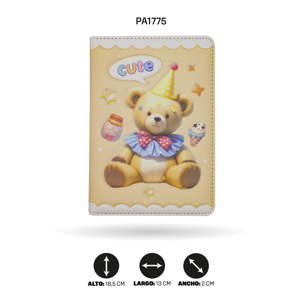 AGENDA DE OSOS Y GATITOS DE 132 HOJAS 32K1022-14 2 MOTIVOS [PAC4759]