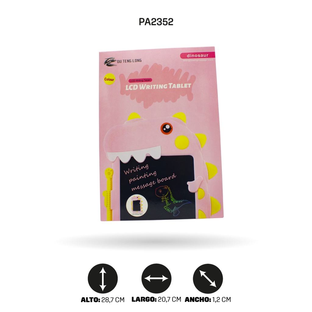 TABLET DE DIBUJO DINASAURIO LCD 2 MOTIVOS