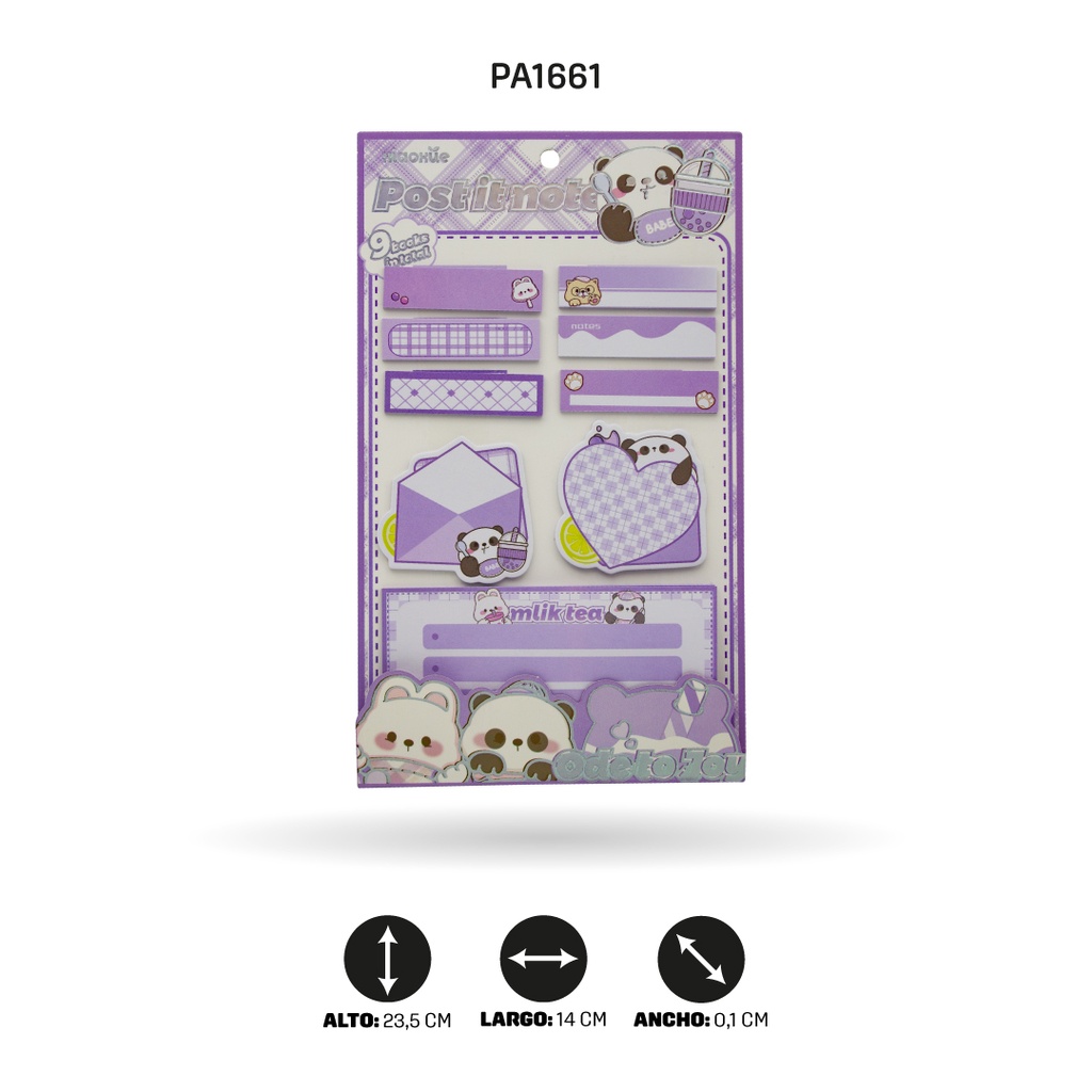 NOTICAS DE OSOS COLOR PASTEL XX-1608/1618 4 MOTIVOS DISP X12 [PAC4557]