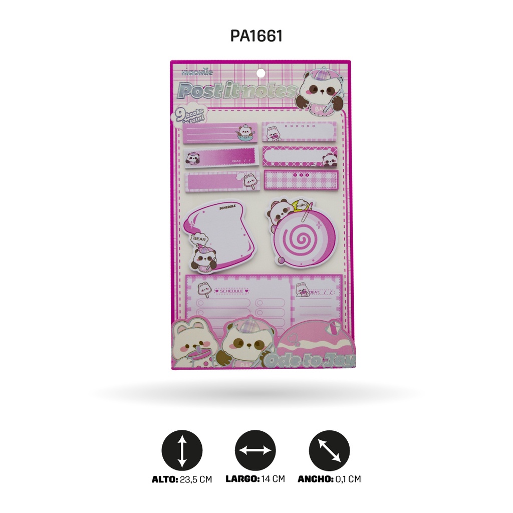 NOTICAS DE OSOS COLOR PASTEL XX-1608/1618 4 MOTIVOS DISP X12 [PAC4557]