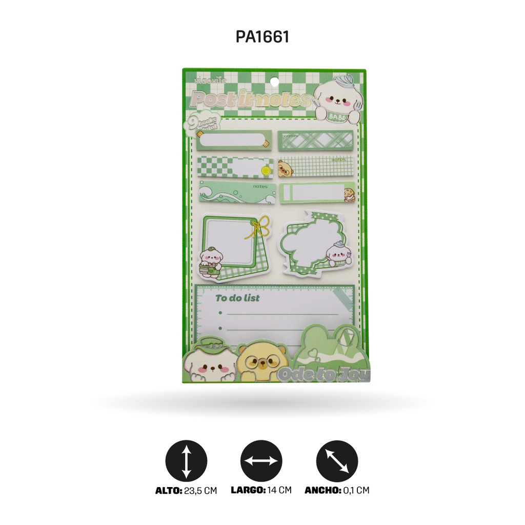 NOTICAS DE OSOS COLOR PASTEL XX-1608/1618 4 MOTIVOS DISP X12 [PAC4557]