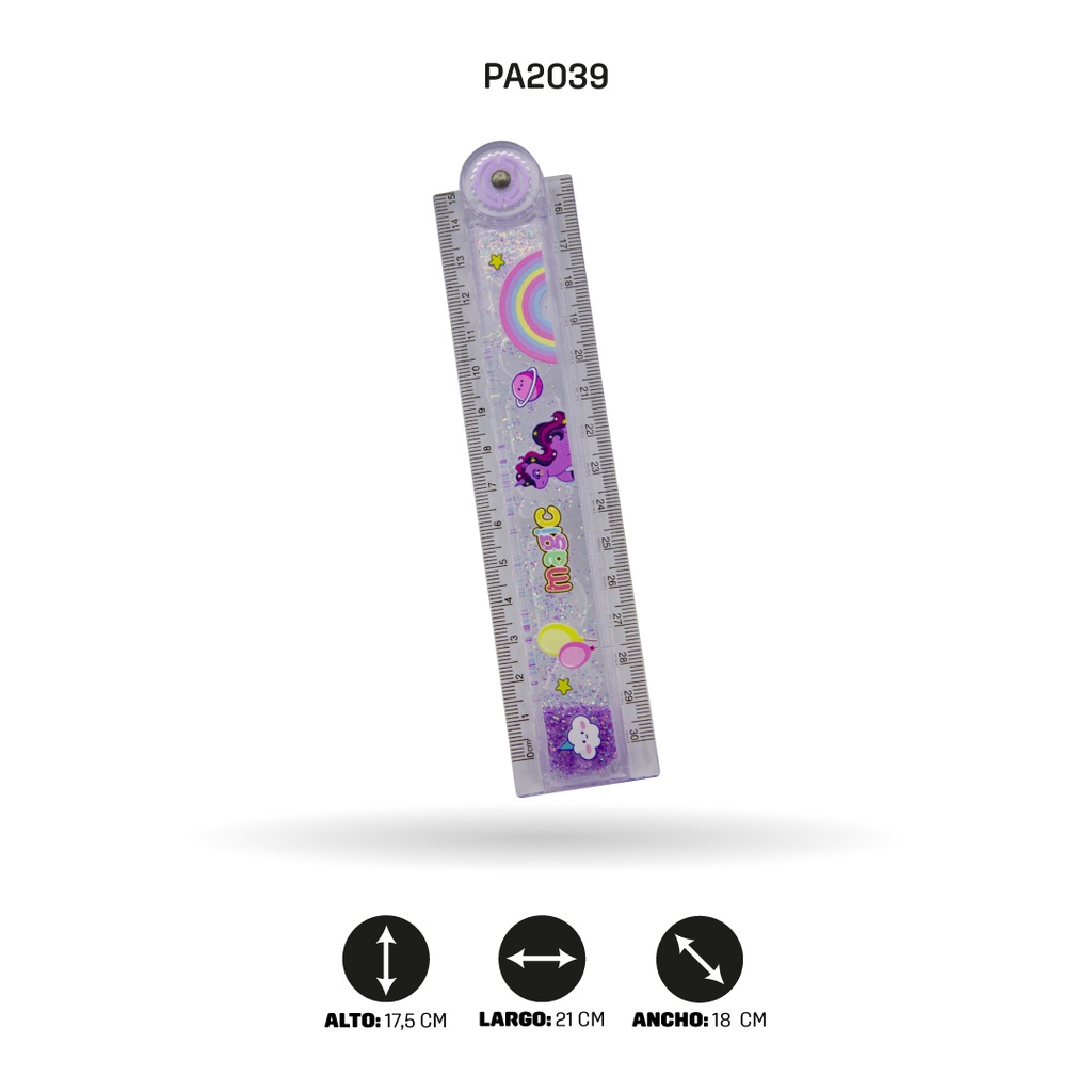 REGLAS LABUBU, ASTRONAUTA Y UNICORNIO XPM-3006-3/19/17 30CM DISPLX 24 [PAC4721]