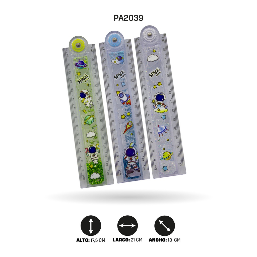 REGLAS LABUBU, ASTRONAUTA Y UNICORNIO XPM-3006-3/19/17 30CM DISPLX 24 [PAC4721]