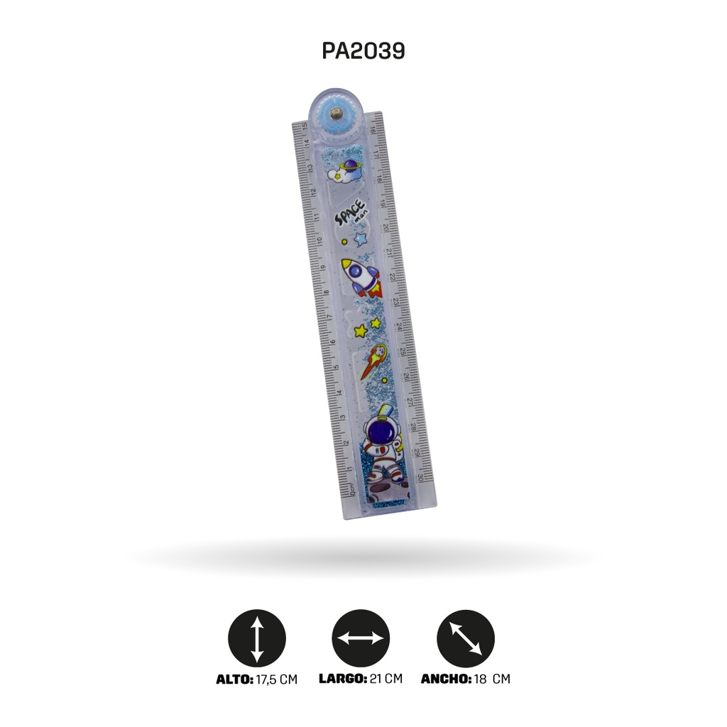 REGLAS LABUBU, ASTRONAUTA Y UNICORNIO XPM-3006-3/19/17 30CM DISPLX 24 [PAC4721]