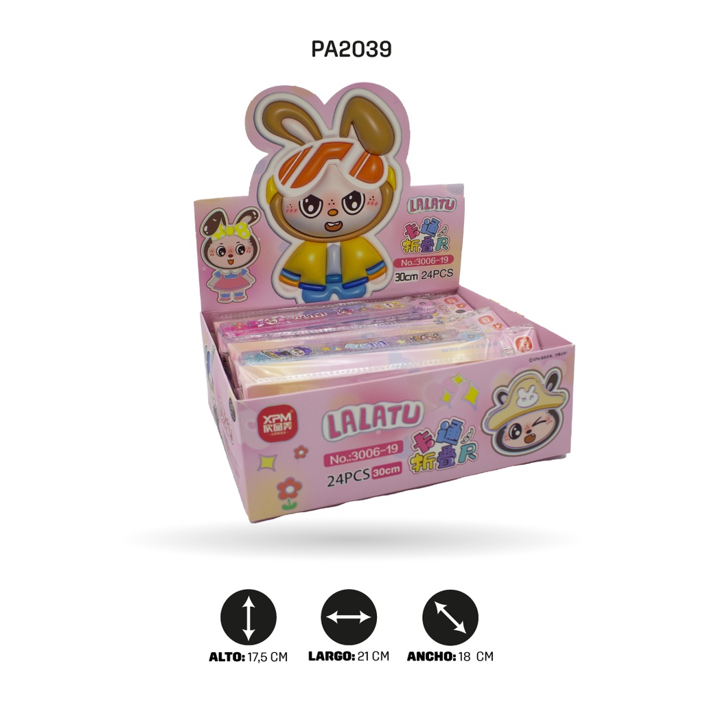 REGLAS LABUBU, ASTRONAUTA Y UNICORNIO XPM-3006-3/19/17 30CM DISPLX 24 [PAC4721]