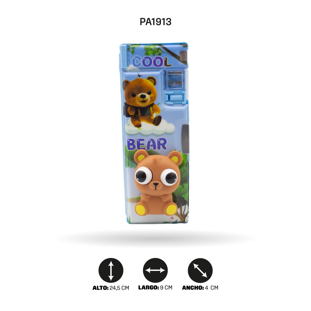 ESTUCHE MULTIFUNCIONAL ANIMALES CON OJOS GRANDES XPM-565-3/5/8/7 [PAC4670]