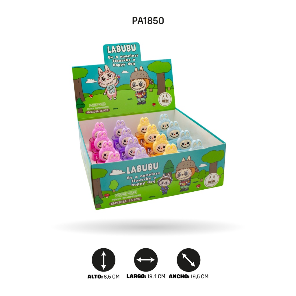 SACAPUNTAS DOBLE KM9308A LABUBU [PAC4593]