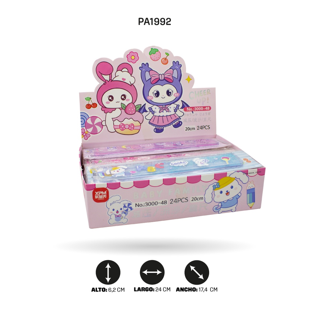 REGLA TRANSPARENTE ESCHARCHADA XPM-3000-30/48/61/59 20CM DISPLX 24 [PAC4710]