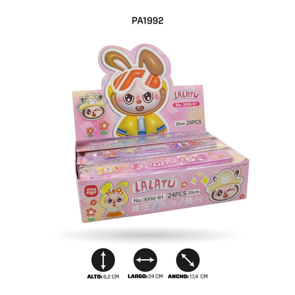 REGLA TRANSPARENTE ESCHARCHADA XPM-3000-30/48/61/59 20CM DISPLX 24 [PAC4710]