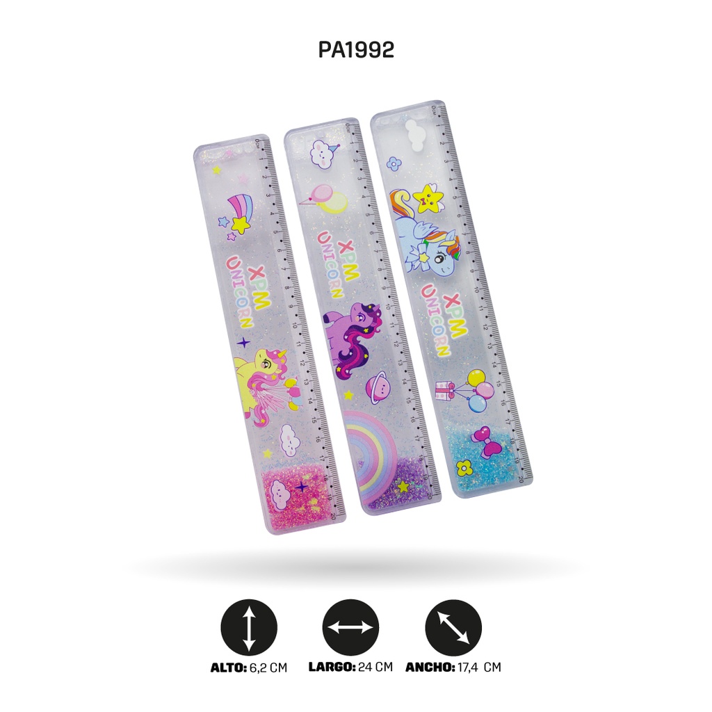 REGLA TRANSPARENTE ESCHARCHADA XPM-3000-30/48/61/59 20CM DISPLX 24 [PAC4710]