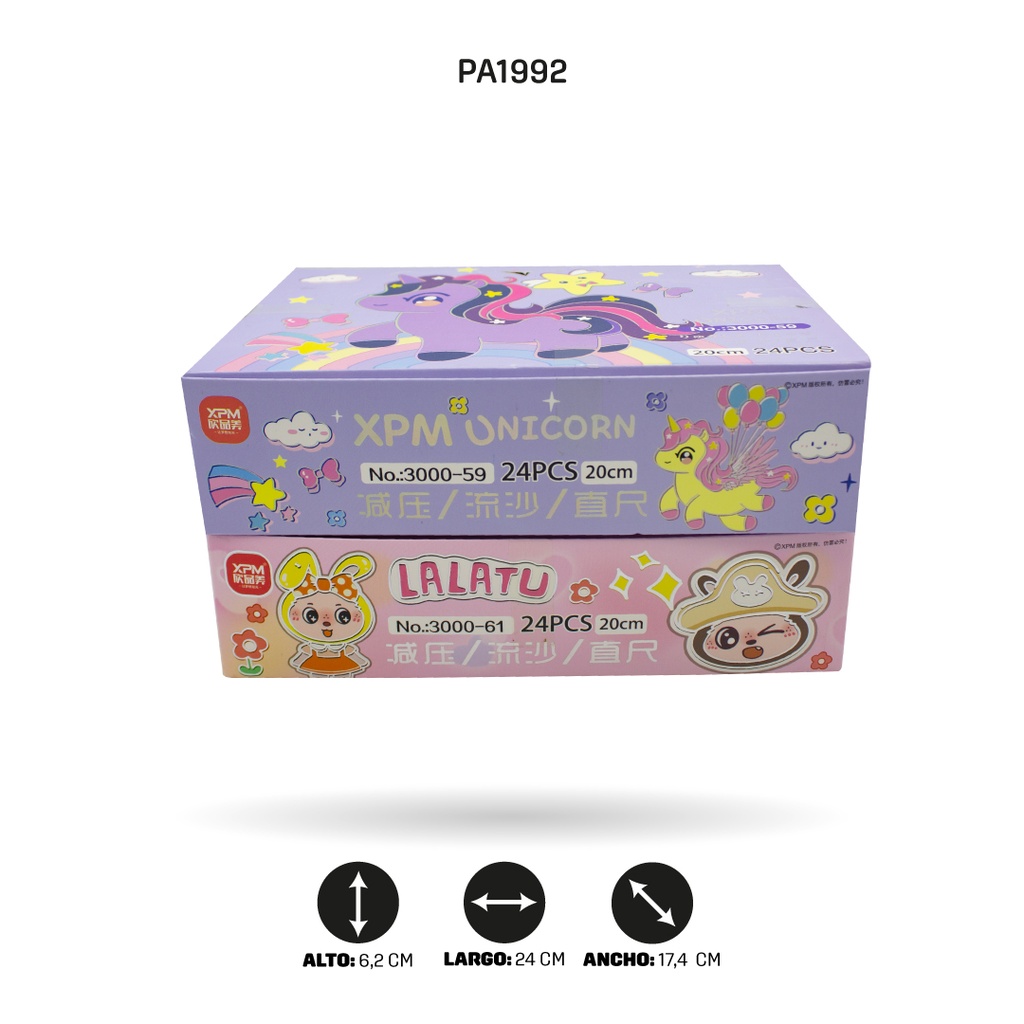 REGLA TRANSPARENTE ESCHARCHADA XPM-3000-30/48/61/59 20CM DISPLX 24 [PAC4710]