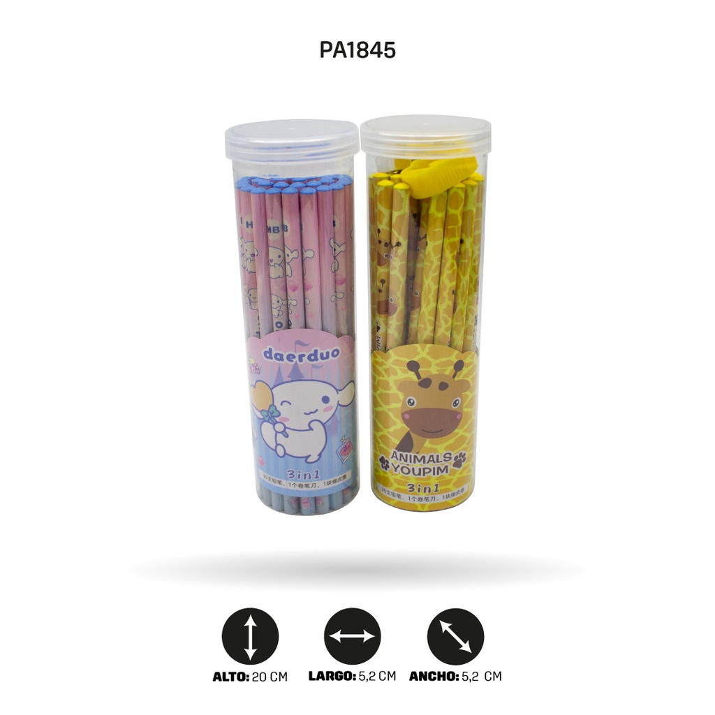 LAPIZ ESTAMPADO  DE ANIMALES 6 MOTIVOS KM-9222 6 MOTIVOS [PAC4588]