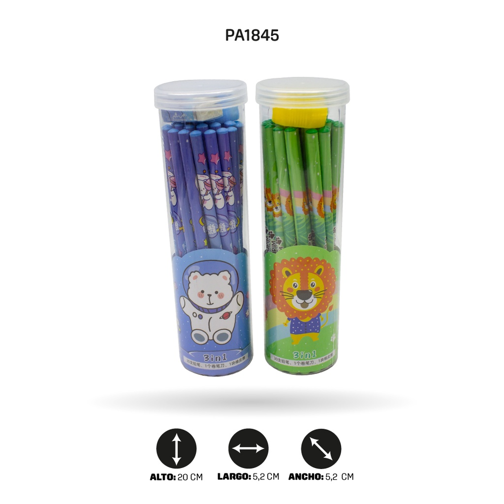 LAPIZ ESTAMPADO  DE ANIMALES 6 MOTIVOS KM-9222 6 MOTIVOS [PAC4588]