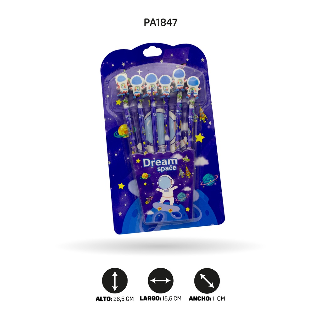 JUEGO DE LAPIZ 8032 ASTRONAUTA-CONEJO ROSA [PAC4590]